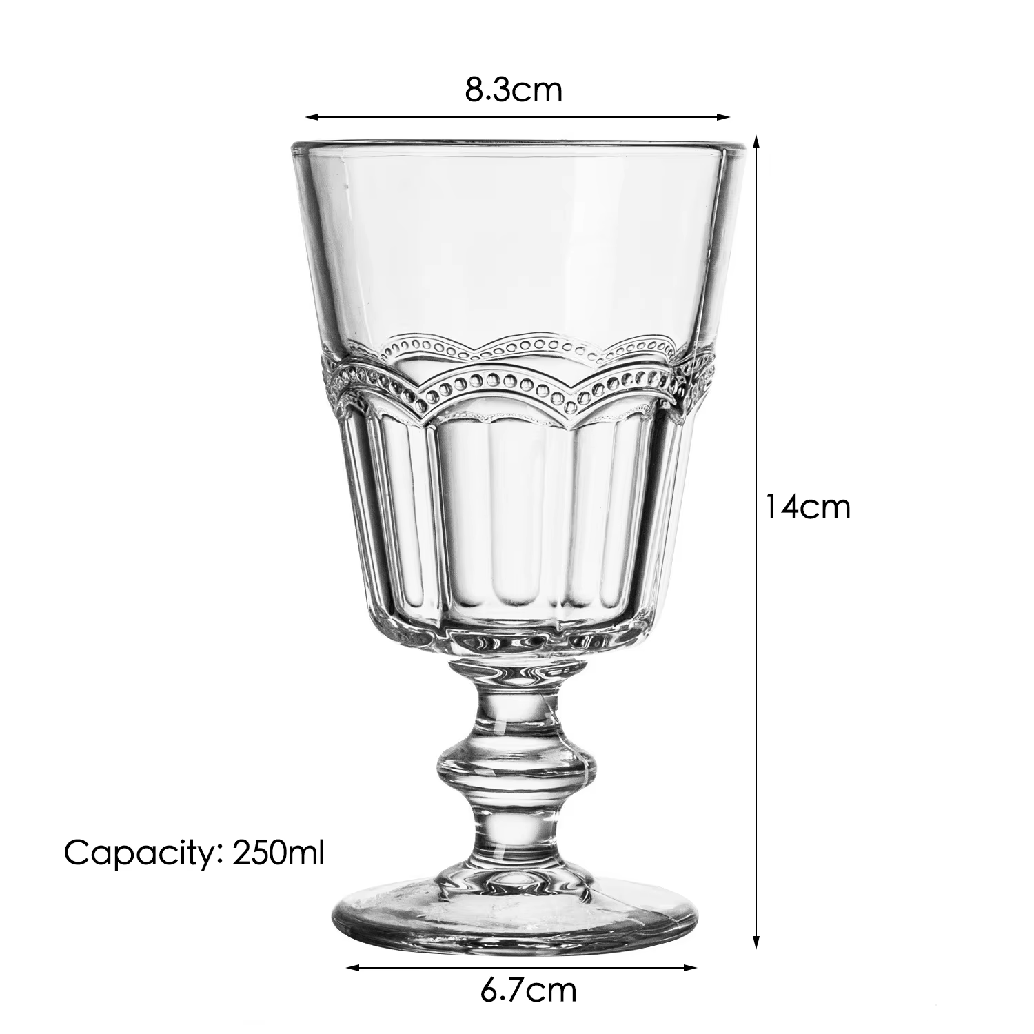 Verre à Absinthe Décoratif à Tige de 250ml