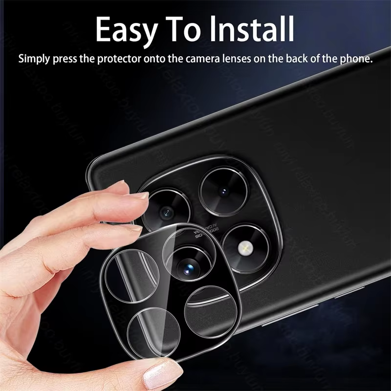 Étui de protection d'objectif d'appareil photo incurvé 3D, pour Redmi Note 14 15 Pro 5G 4G, étui en verre trempé Readmi Redmy Note14 Pro + pas 14 Pro Plus