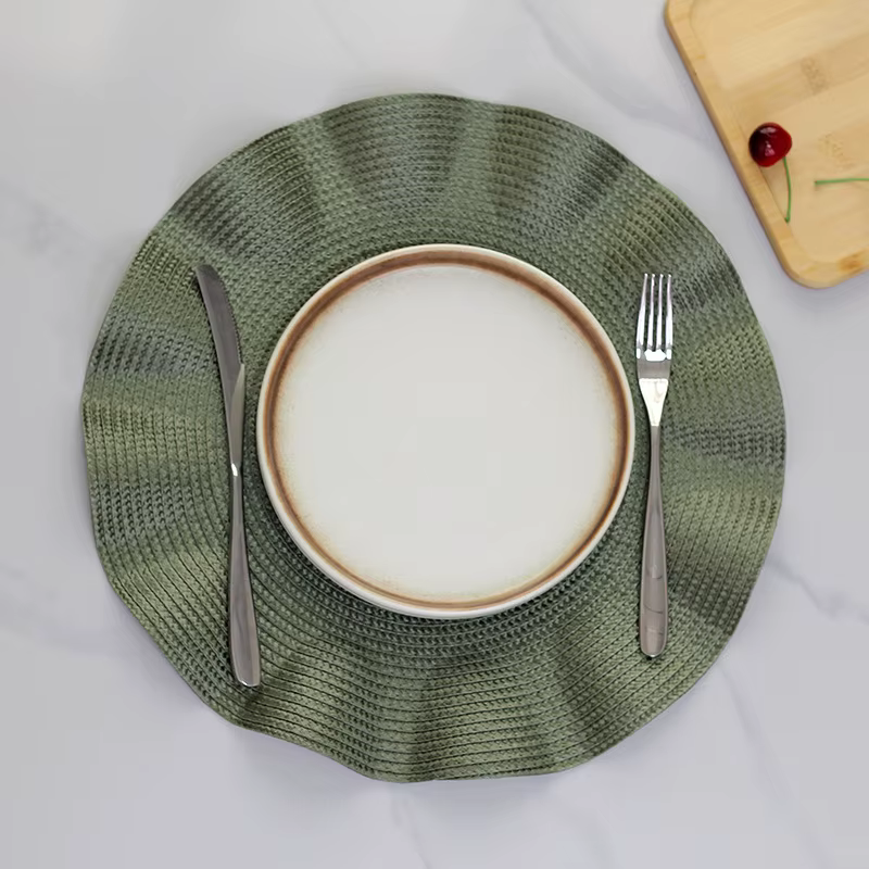 Set de 6 napperons ronds ondulés