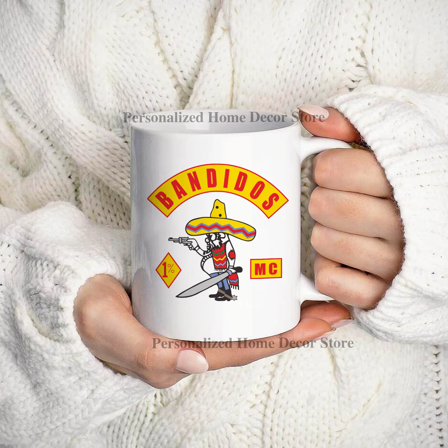 Bandidos MC tasses à café tasse en émail réutilisable écologique métal traver thé lait bière