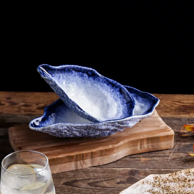 Assiette à huîtres en céramique créative