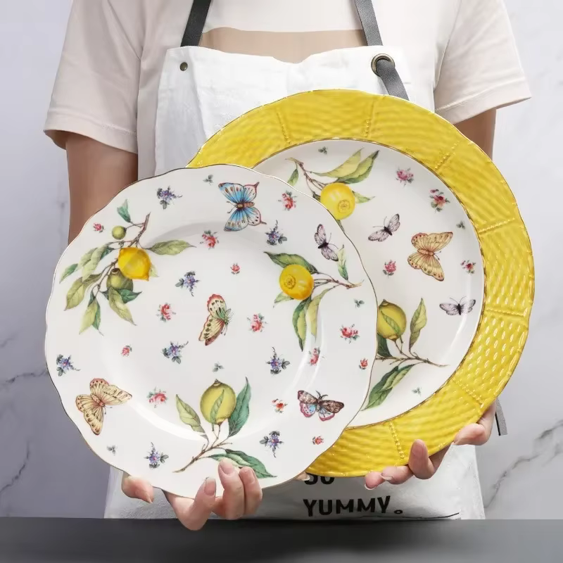 Assiette à manger en céramique de Style européen