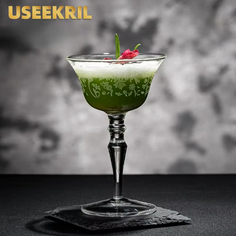 Tasse en verre à Martini à motif de Style japonais, gobelet en verre classique, verres à Cocktail simples, ensembles de tasses à Martini, outils de cuisine pour Bar