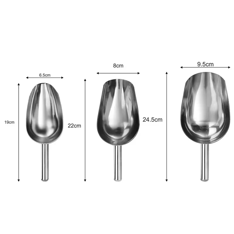 Pelle à glace multifonctionnelle en acier inoxydable