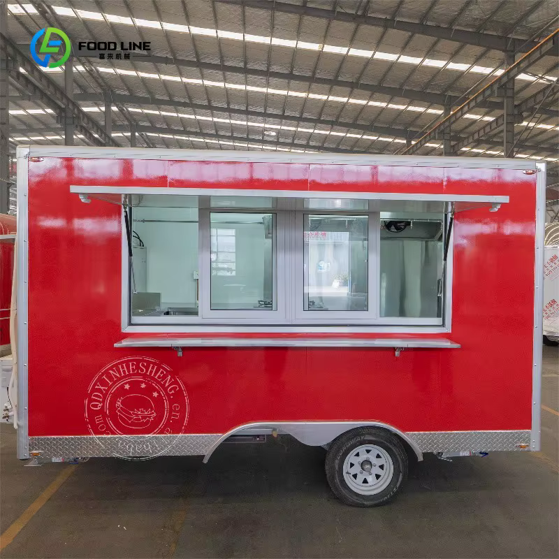 Remorque de nourriture mobile pour hamburgers équipée d'un restaurant complet