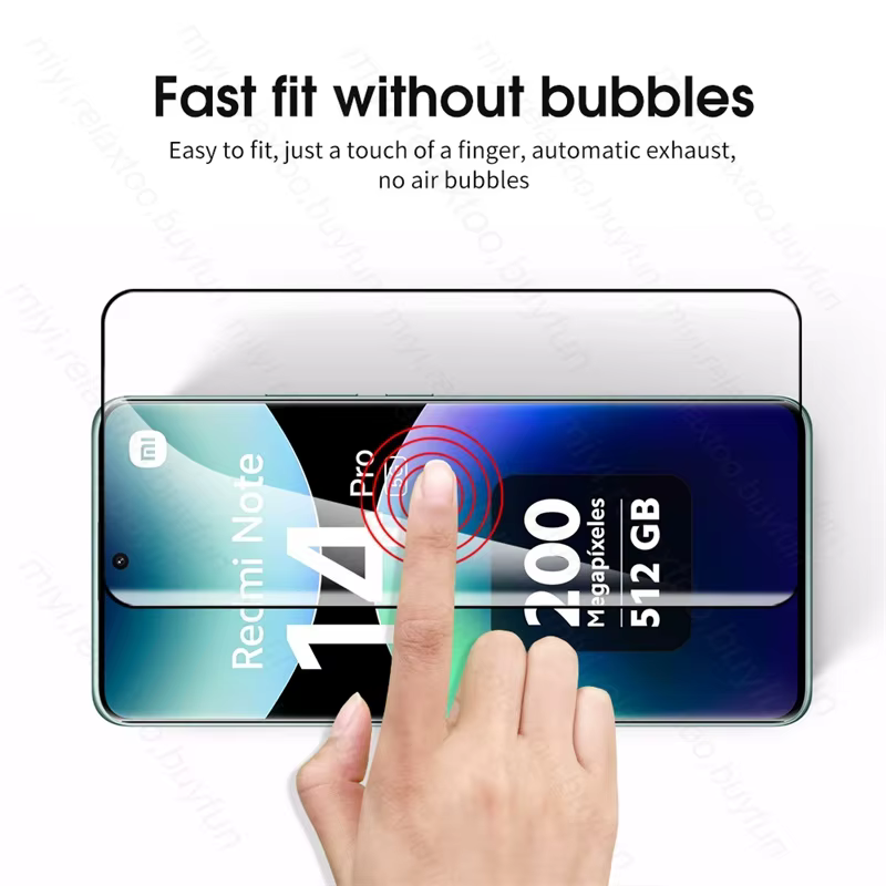 3 pièces verre de protection pour Redmi Note 14 Pro 5G 9D verre trempé Redmy Note14Pro Note15 Note14 Pro + 4/5G protecteur d'écran incurvé
