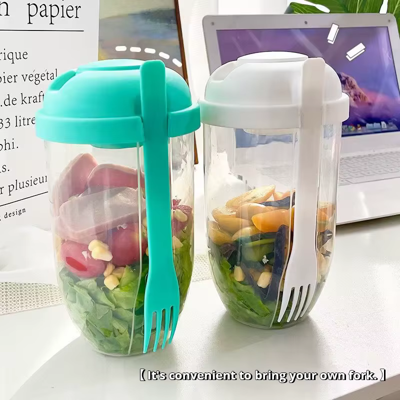 Bento en forme de bouteille saladier pour boîte à salade déjeuner avec fourchette