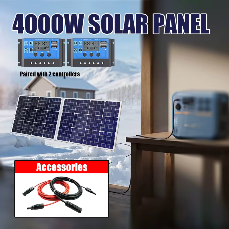 Panneau solaire rigide en verre 2000W, verre trempé avec revêtement antireflet, haute puissance pour installation au sol résidentielle et commerciale