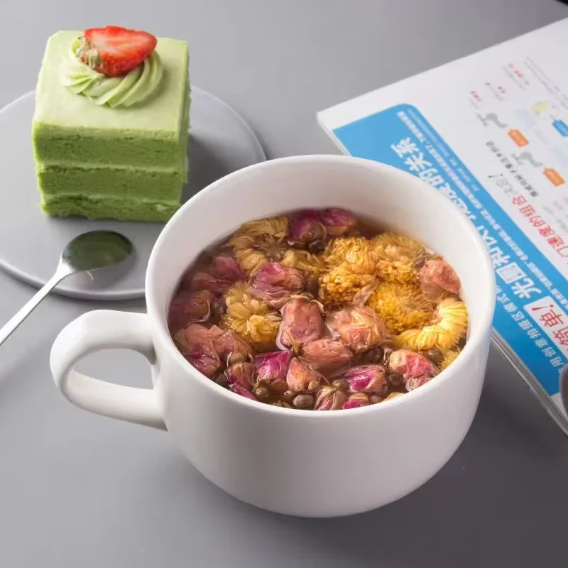 Tasse à café en céramique de grande capacité avec cuillère