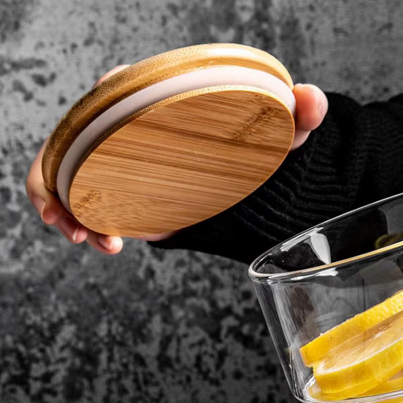 Bol en verre à salade japonais avec couvercle