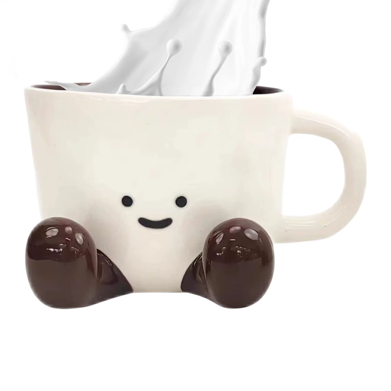 Tasse à café tasse d'eau en céramique avec pieds mignon décoratif café boisson tasse bureau eau poignée tasse cuisine fête Drinkware