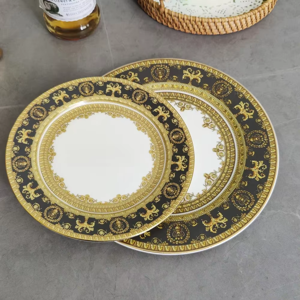 Assiette à dîner en céramique Vintage 8 pouces 10 pouces
