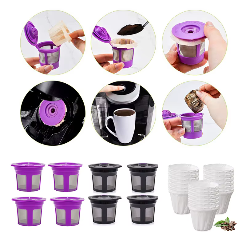Filtre à café en papier jetable universel pour cafetière K-Cups réutilisable à portion individuelle Keurig-paquet de 100