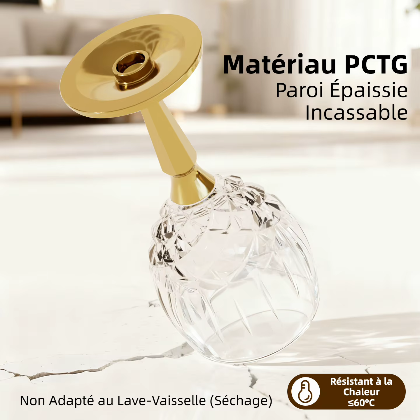 Joie Verre à vin portable incassable Gobelet PCTG