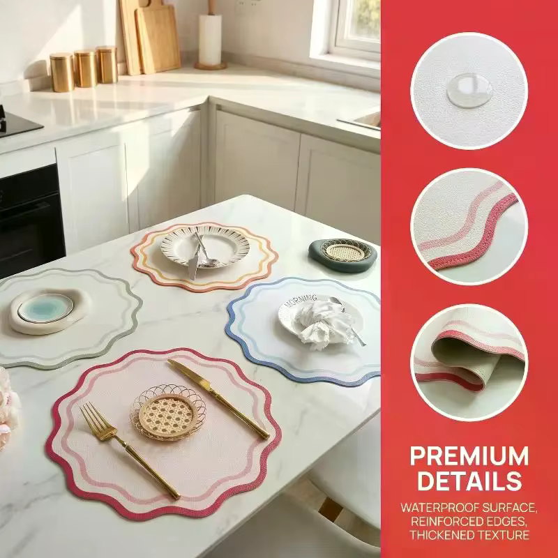 Set de table vintage en coton fait main