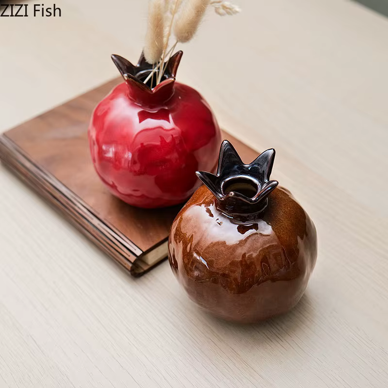 Vase à grenade en porcelaine brillante