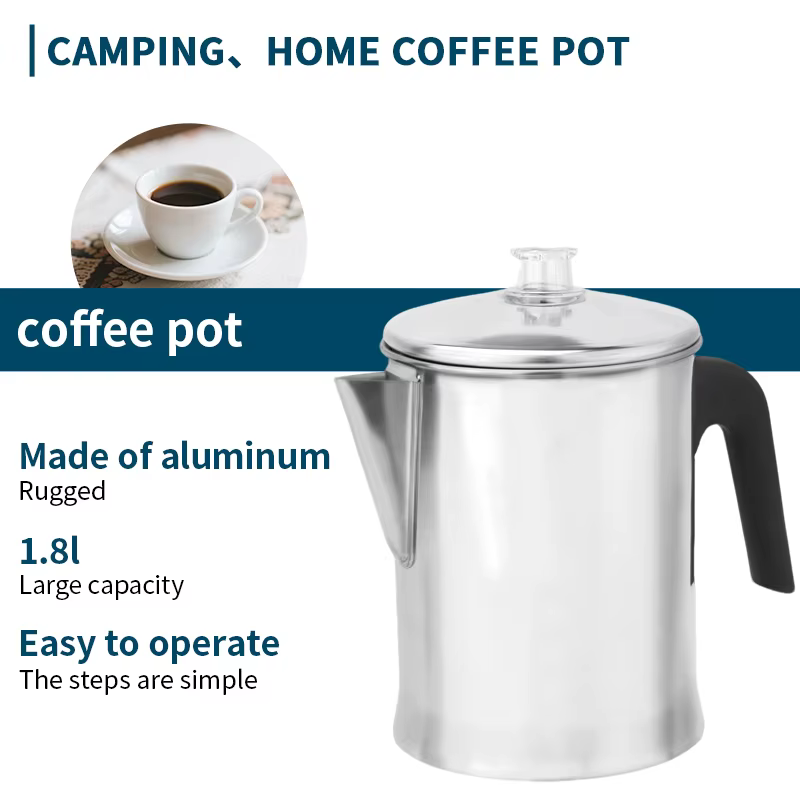 Cafetière à percolateur en acier inoxydable