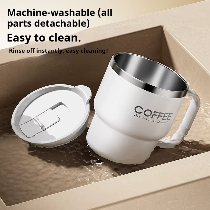 Mug à café en acier inoxydable de 400 ml avec poignée