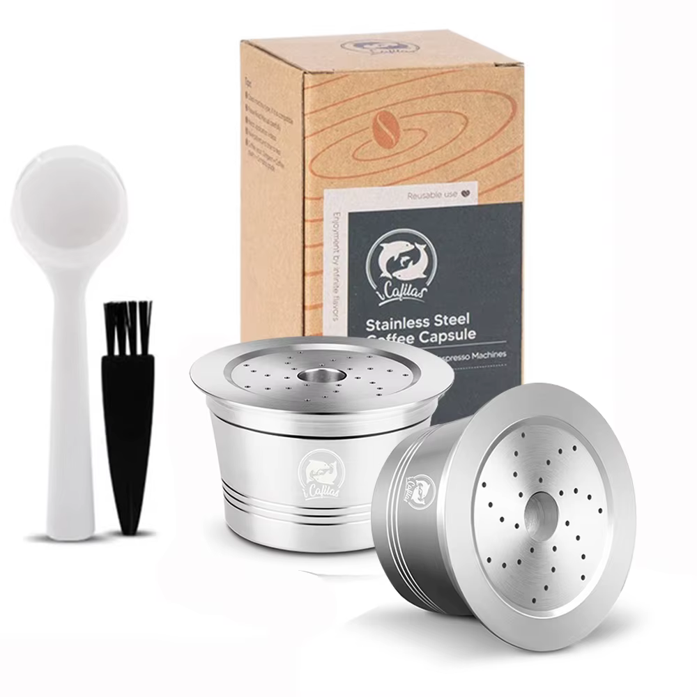 ICafilas dosette de café pour Caffitaly Tchibo Cafissimo réutilisable en acier inoxydable capsule