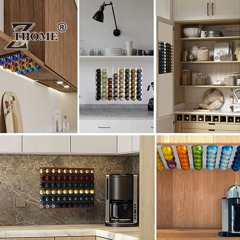 Bandes de rangement pour dosettes de café
