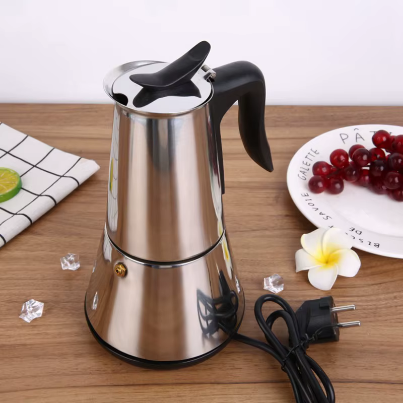 Cafetière classique en acier inoxydable