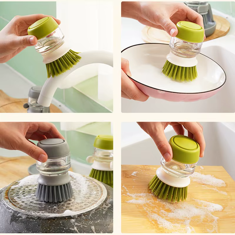 Brosse à vaisselle avec distributeur de savon