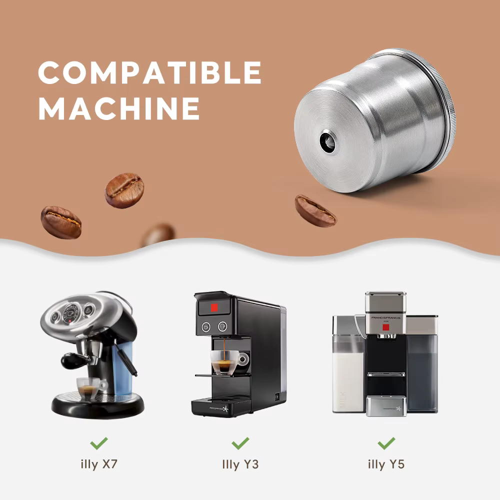 Dosettes réutilisables pour illy maker Capsule de café rechargeable adaptée