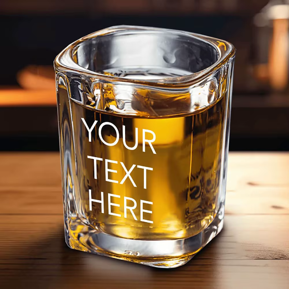 Verre à liqueur gravé personnalisé avec logo