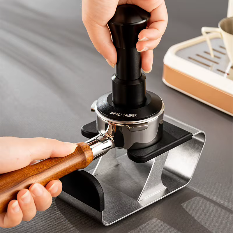 JUSTINLAU Station de tamping pour café expresso en acier inoxydable