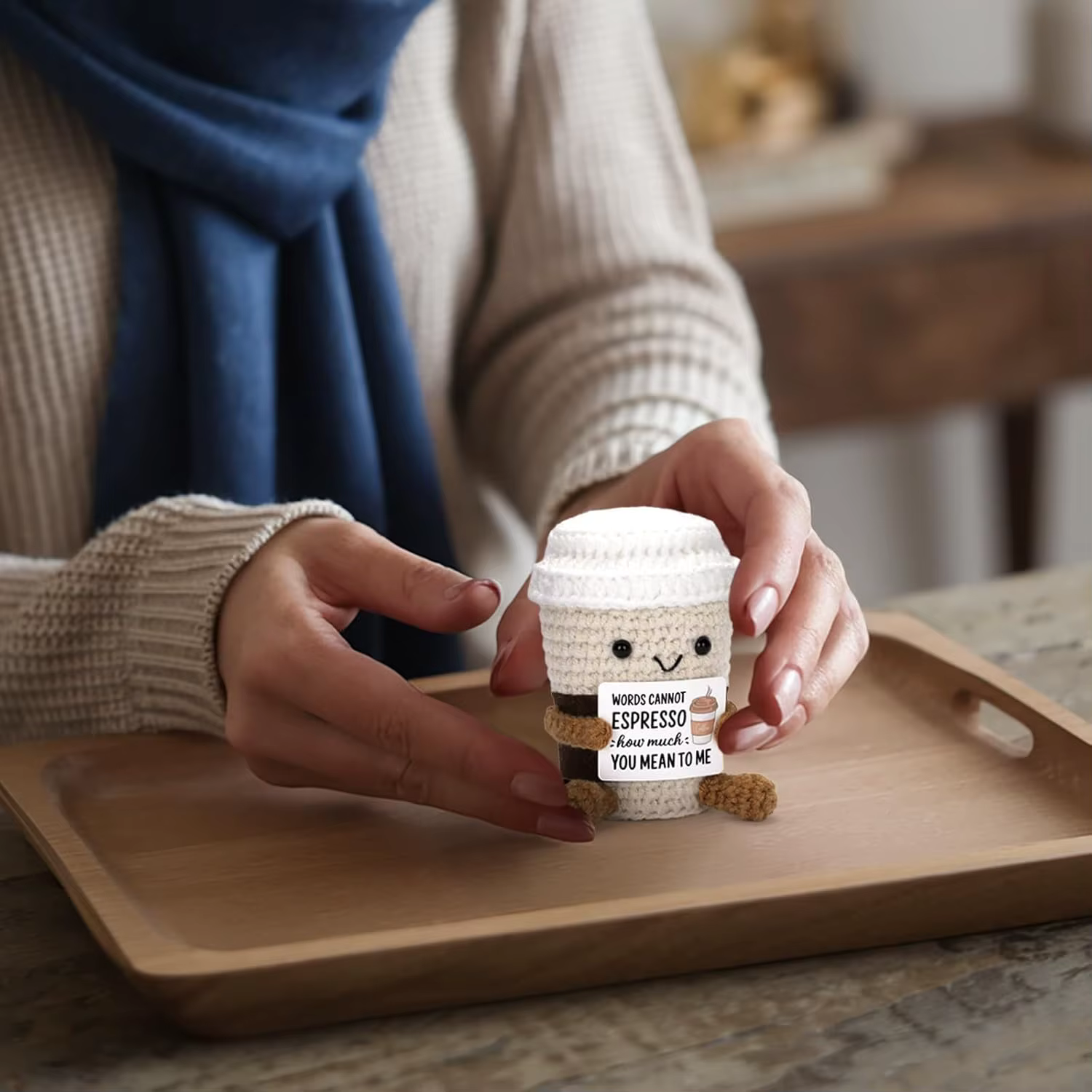 Poupée de café au Crochet drôle