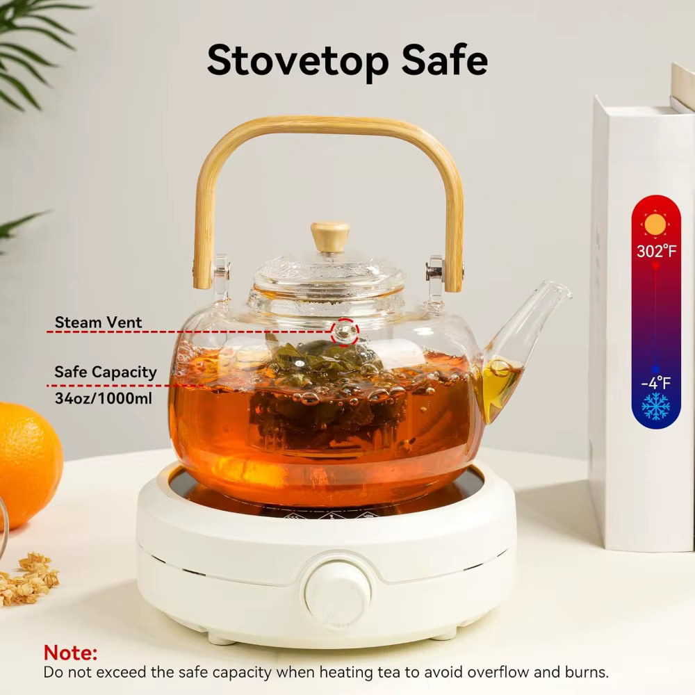 Théière en verre avec infuseur
