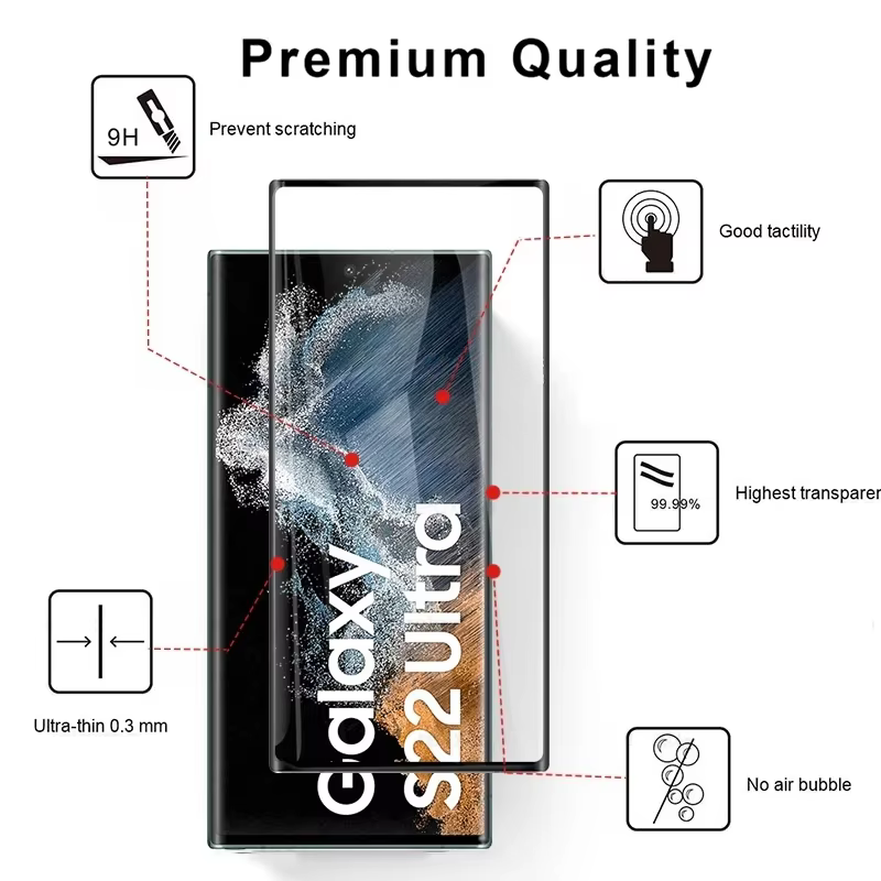 2 pièces verre trempé pour Samsung Galaxy S22 Ultra S21 S23 Plus verre de protection pour s20 s21 FE S23 Plus s22 Film de protection d'écran