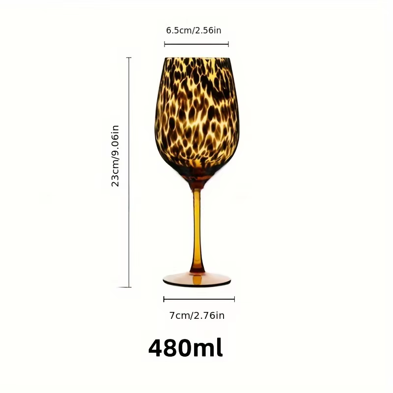 Verre à vin haut de gamme imprimé léopard