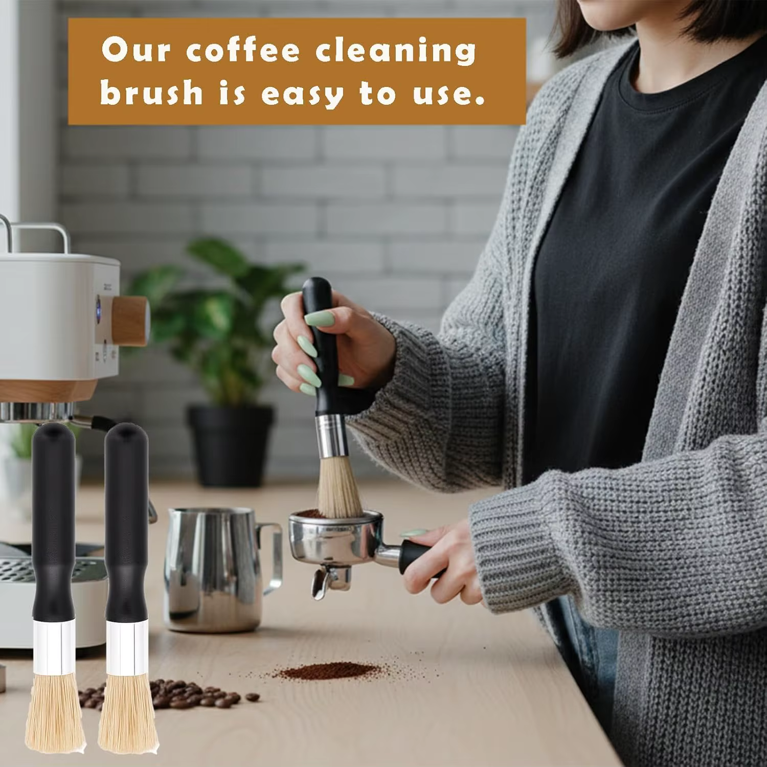 Brosse de nettoyage professionnelle pour barista
