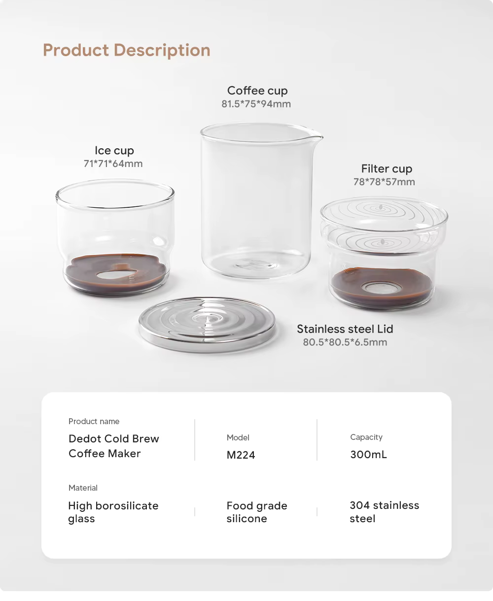 Ensemble de cafetière portable avec filtre goutte à goutte
