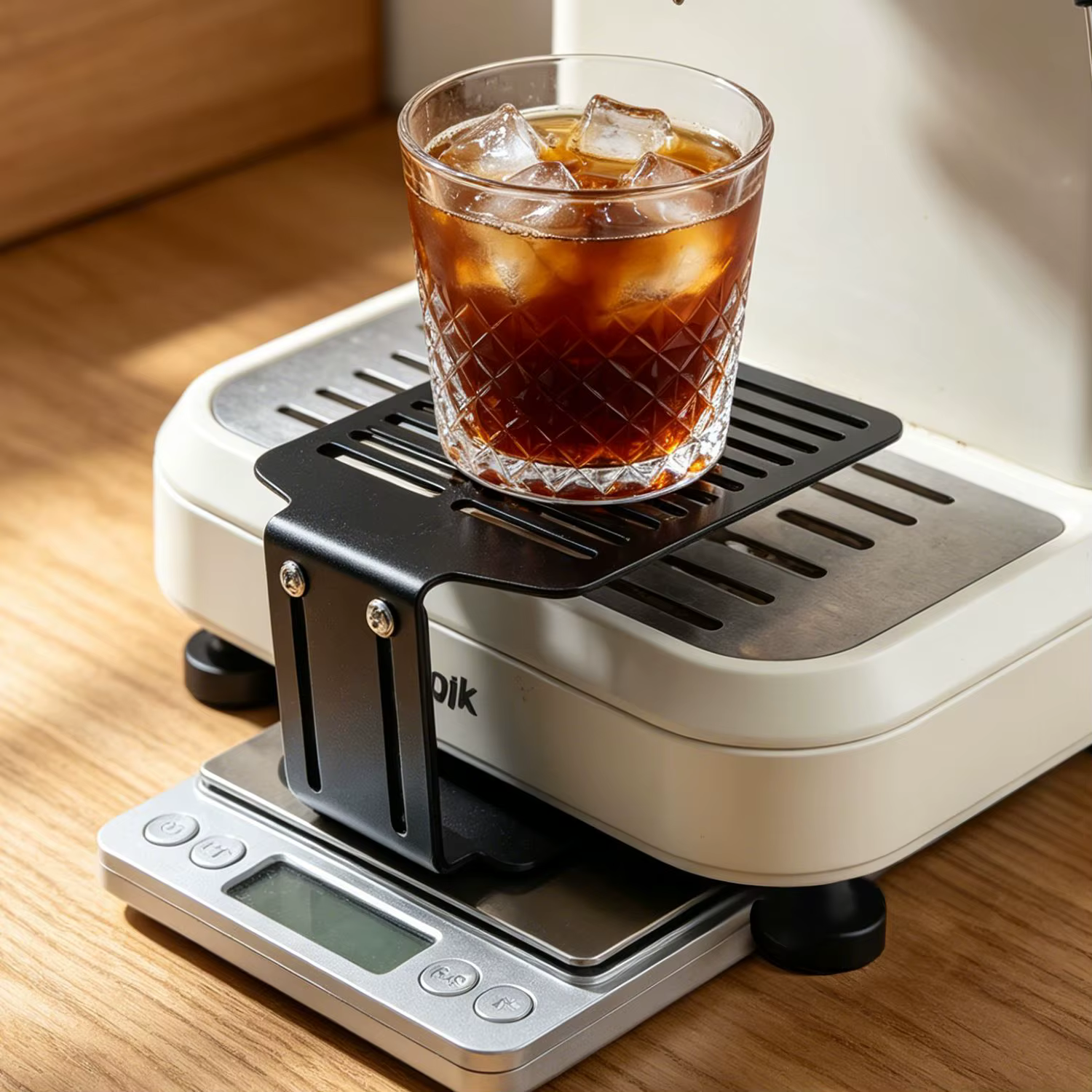 Balance électronique à café avec support de tasse d'extraction pour machine à expresso réglable en hauteur