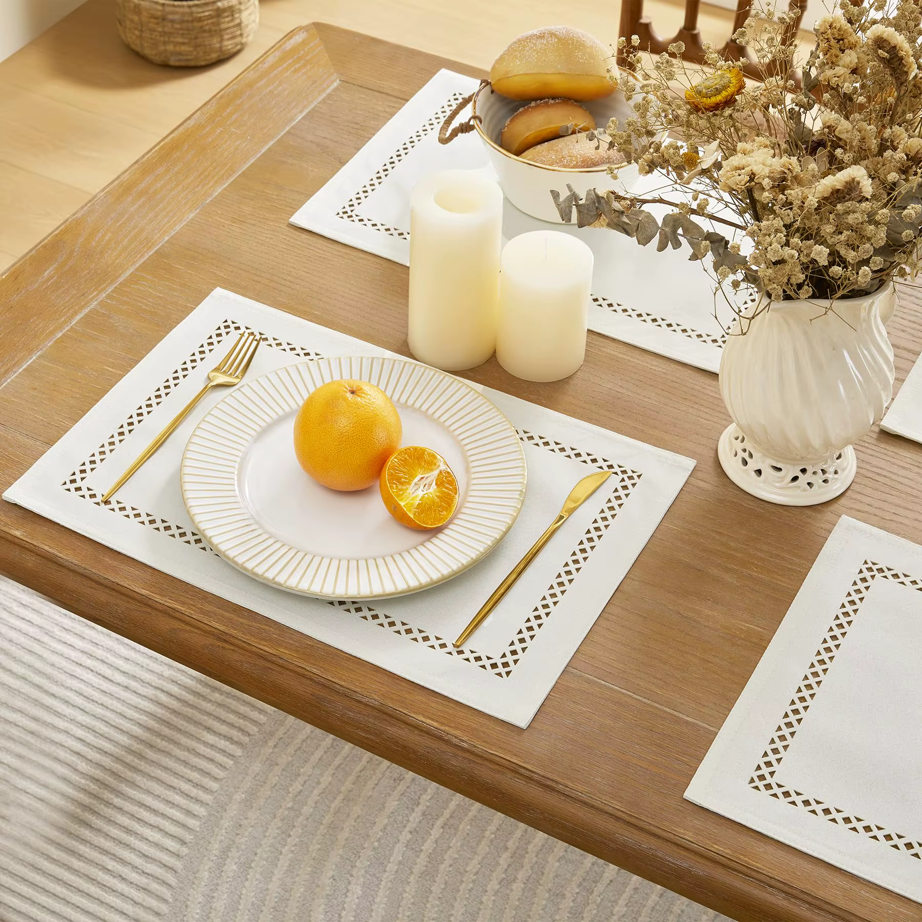 Ensemble de sets de table en toile de jute