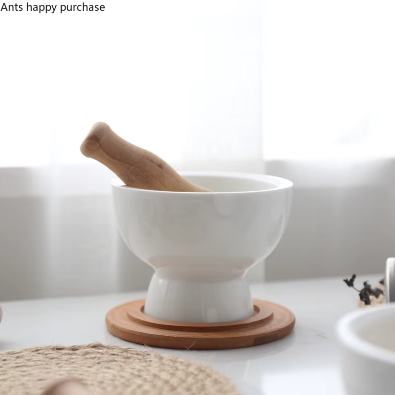 Mortier et pilon en céramique, broyeur à épices, bol de broyage manuel, outils de broyage des aliments