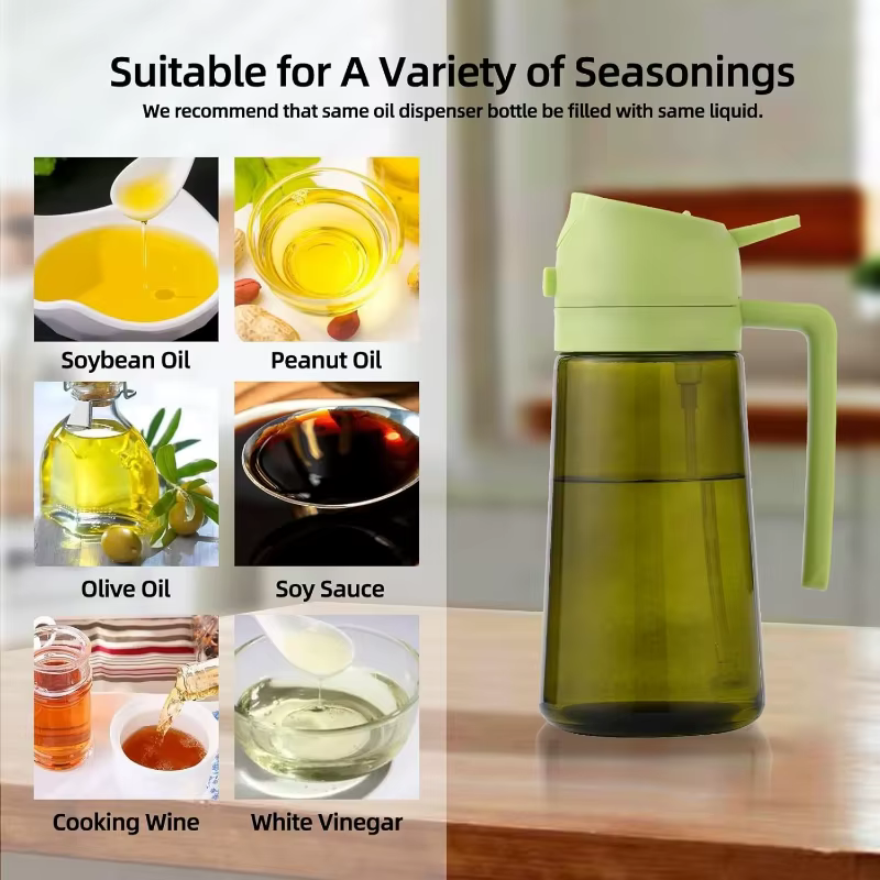 Distributeur d'huile d'olive en plastique pour accessoires de cuisine
