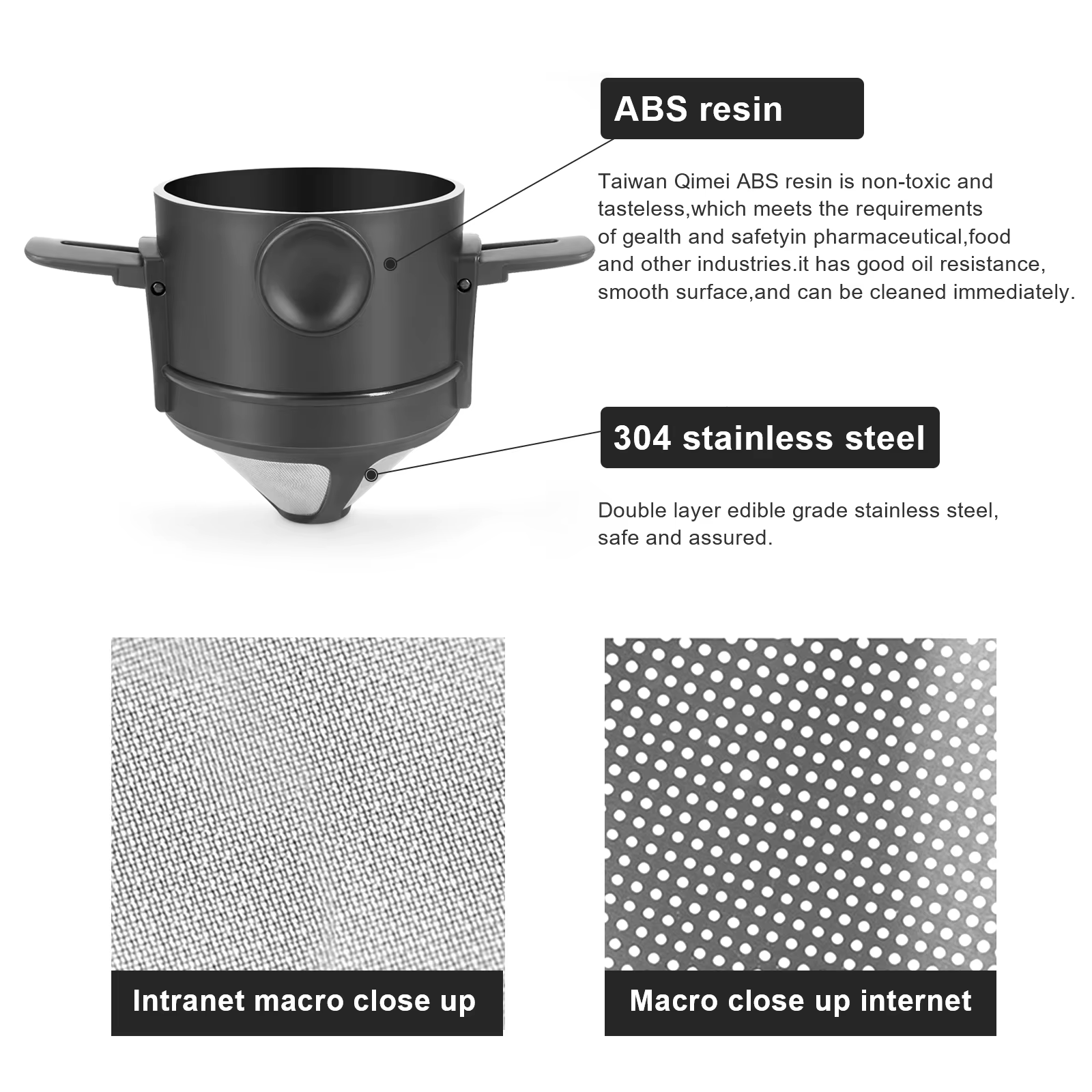 Cône de goutte à café pliable