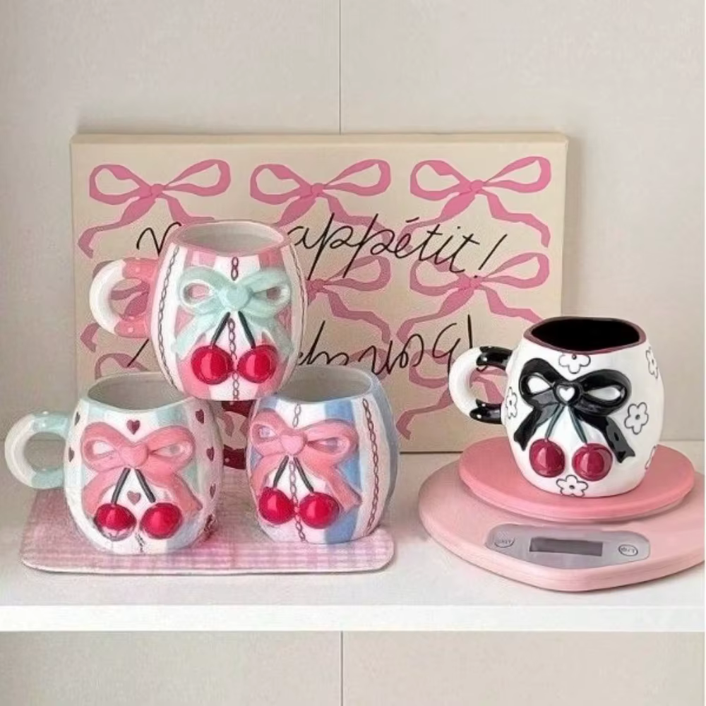 Tasse à café en forme de fleur rose pour femmes et filles