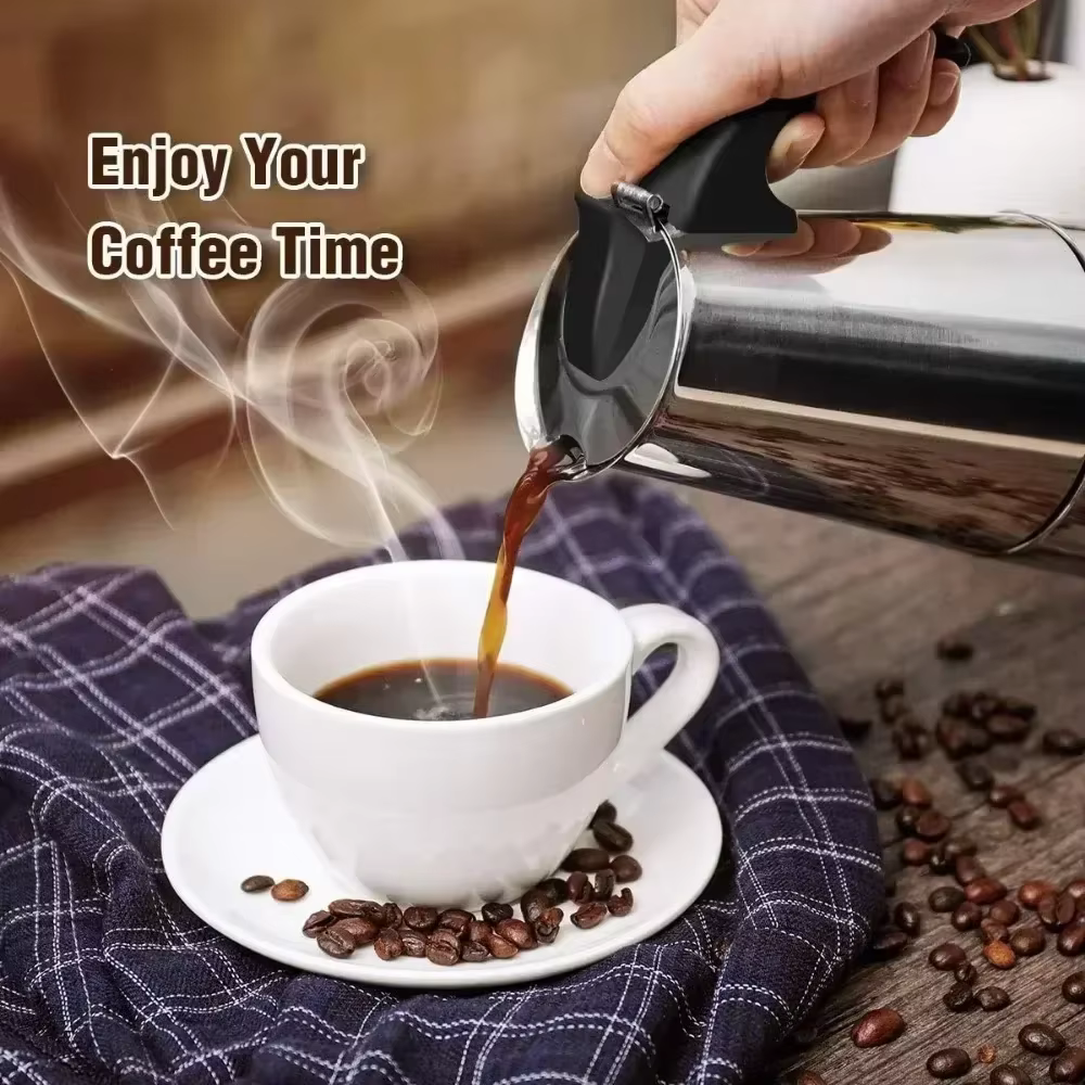 Cafetière Moka Pot 50ml-600ml cafetière en acier inoxydable