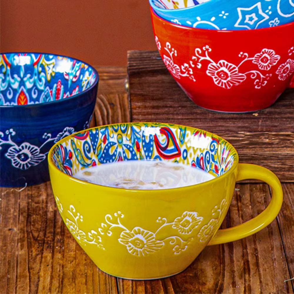 Tasse à eau en céramique bohème