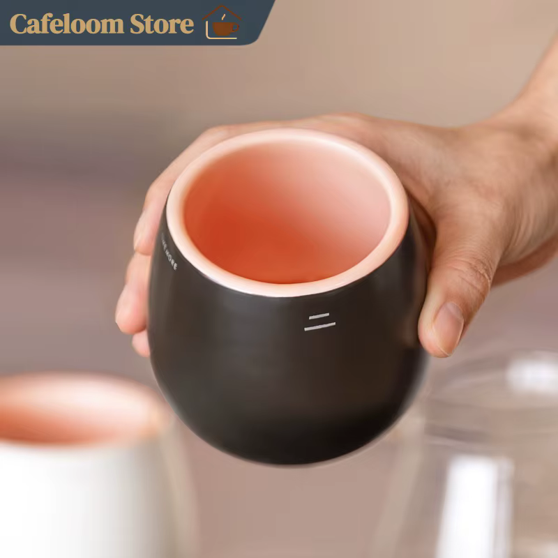 Timemore × Ni Wares Tasse de dégustation en céramique à double rebord pour espresso