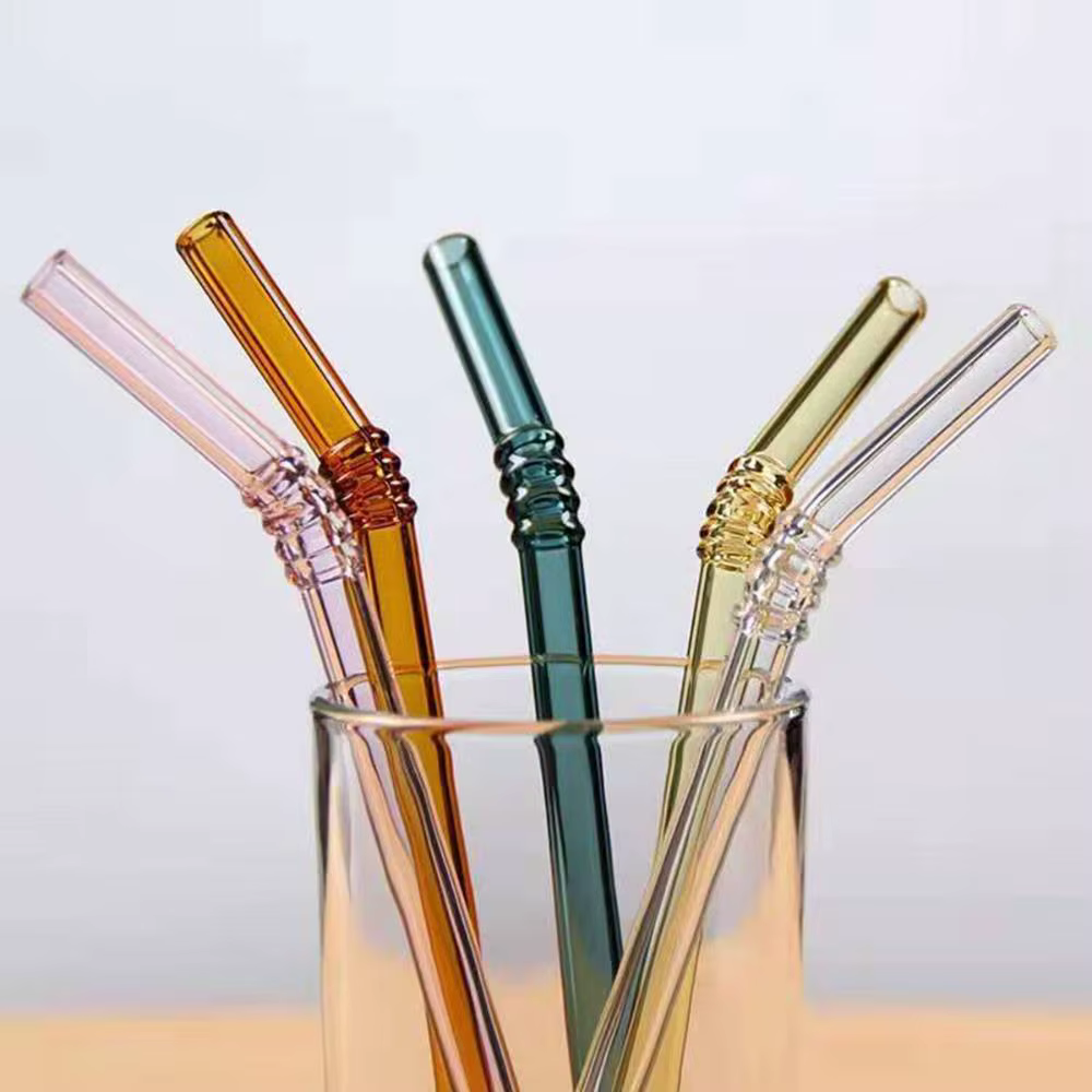 Pailles en verre réutilisables
