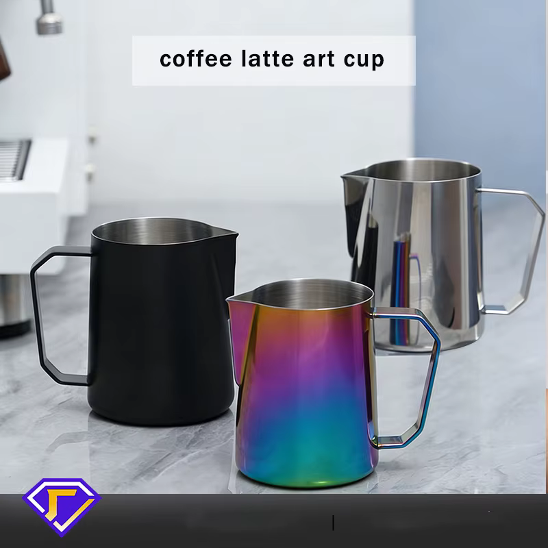 Tasse à café latte art 450ml/600ml en acier inoxydable 304