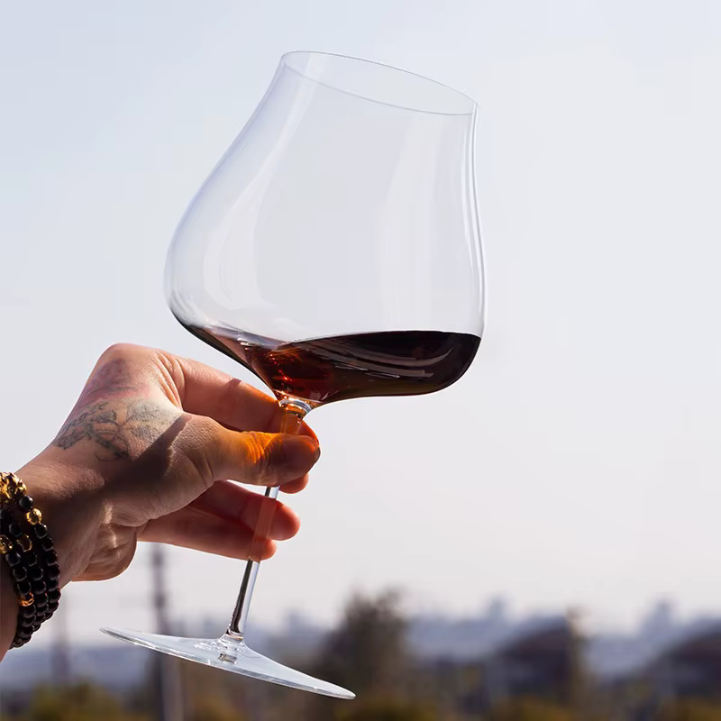 Lot de 2 verres à vin rouge et blanc ultra-fins
