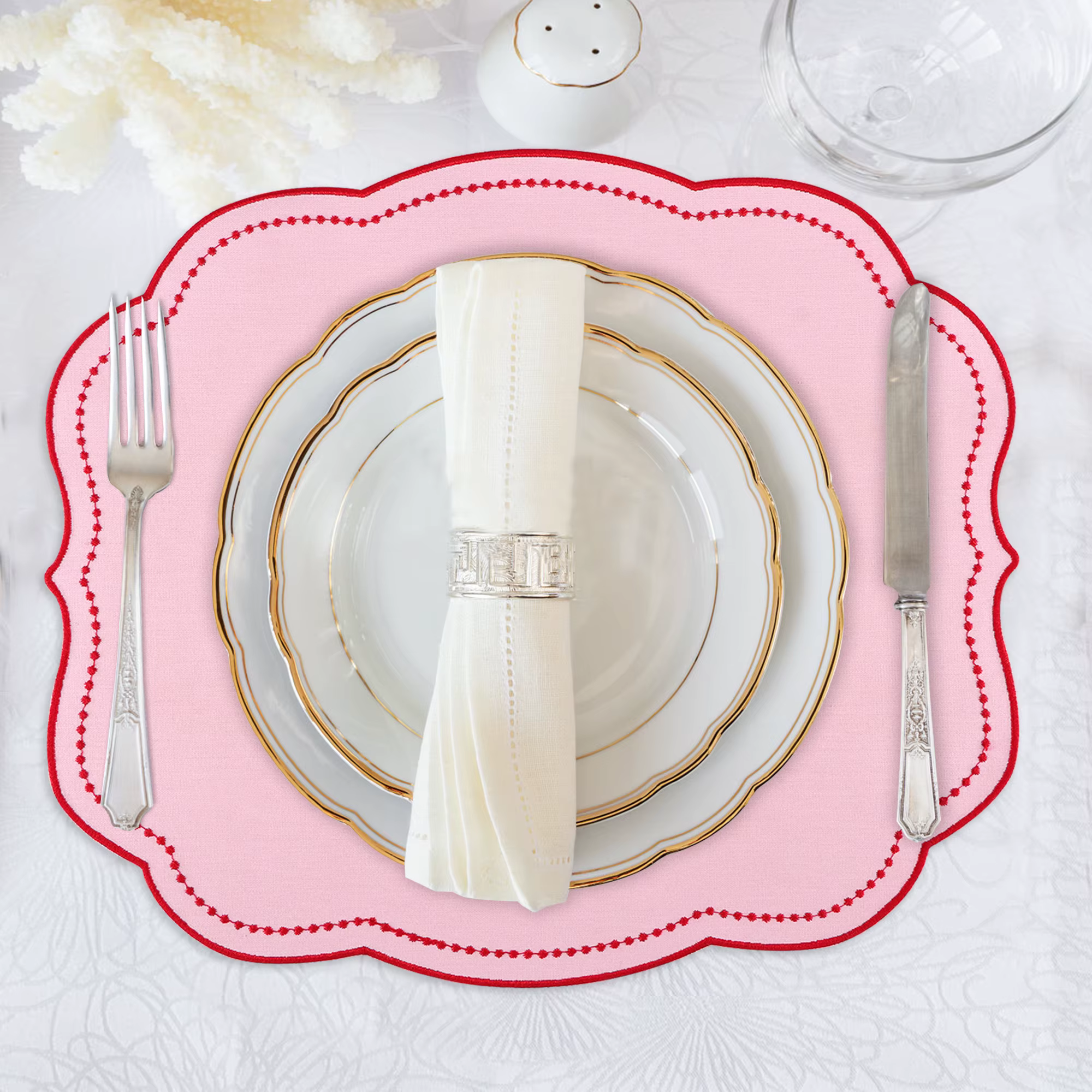 Serviettes de table, serviettes en mélange de coton et de lin