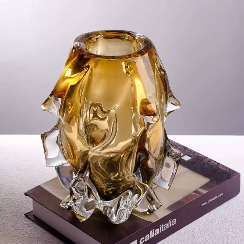 Vase en verre de cristal créatif de luxe léger
