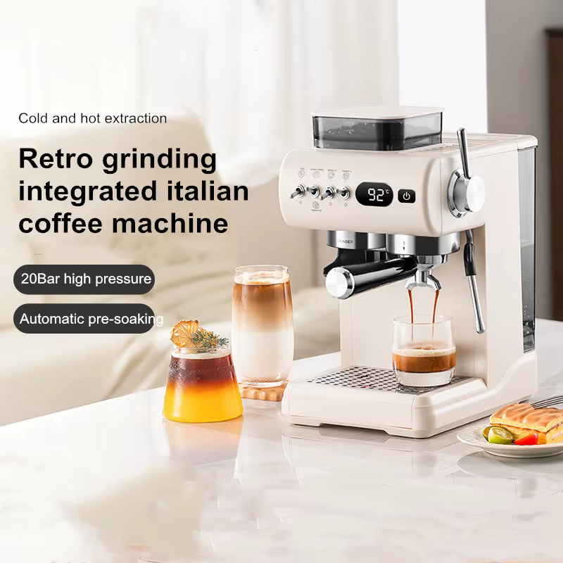 Machine à expresso semi-automatique – Pression de 20 bars avec moulin intégré